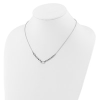14K White Gold 0.50 Carat Lab Grown Diamond VS SI+ G+ Fashion Link Necklace, 18.25" view 3