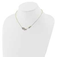 14K Yellow Gold 0.50 Carat Lab Grown Diamond VS SI+ G+ Complete Fashion Cluster Necklace, 16" view 4