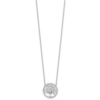 14K White Gold 0.33 Carat Lab Grown Diamond VS SI+ G+ Complete Tree of Life Necklace, 18" view 2