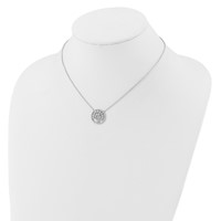 14K White Gold 0.33 Carat Lab Grown Diamond VS SI+ G+ Complete Tree of Life Necklace, 18" view 3