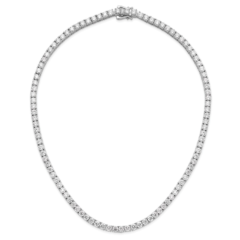 14k White Gold 32 carat Lab Grown Diamond VS/SI+ G+ 18 inch Tennis Necklace (PM9708-3265-WLG)