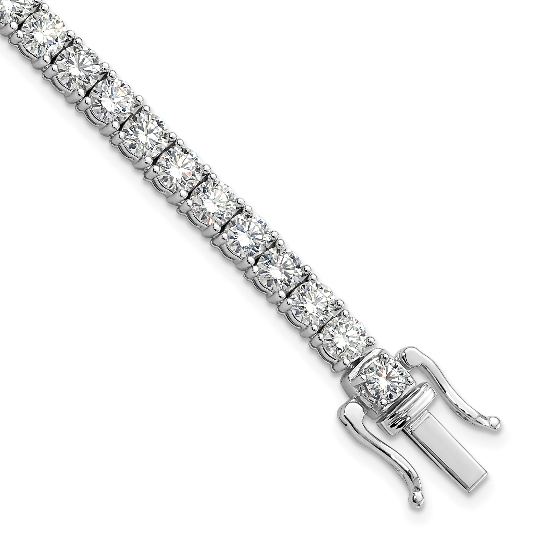 14k White Gold 32 carat Lab Grown Diamond VS/SI+ G+ 18 inch Tennis Necklace (PM9708-3265-WLG)
