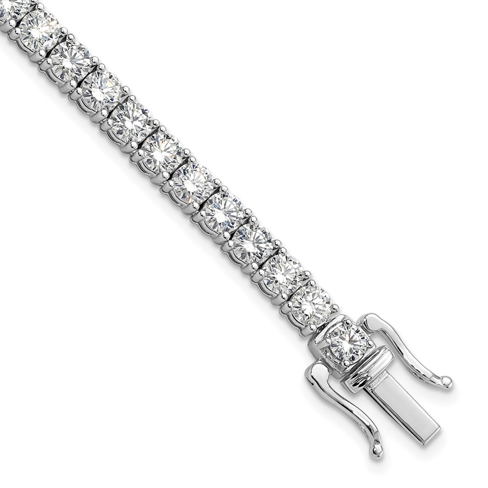 14k White Gold 32 carat Lab Grown Diamond VS/SI+ G+ 18 inch Tennis Necklace (PM9708-3265-WLG)