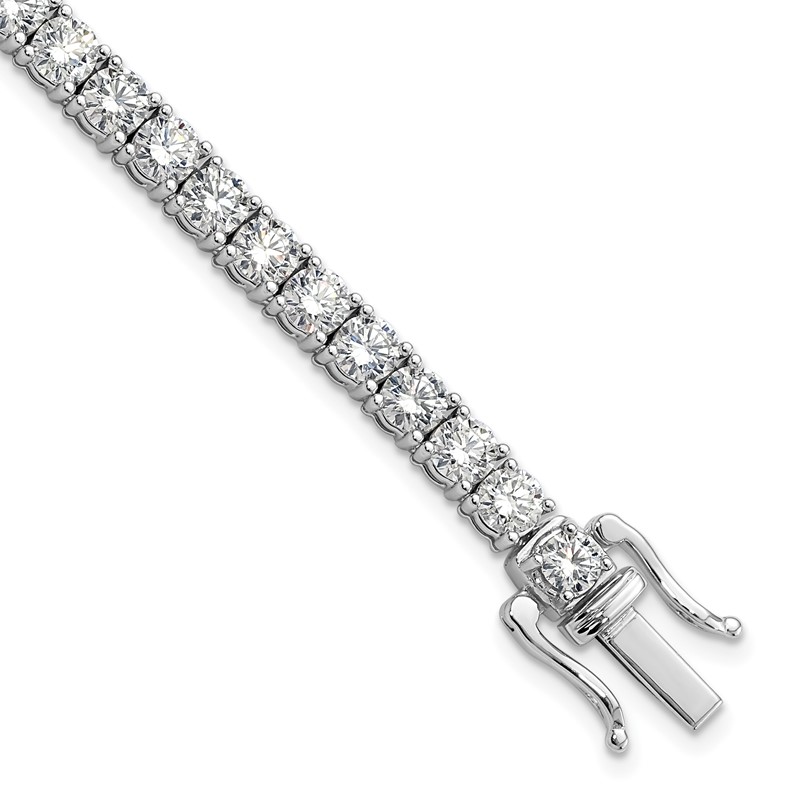 14k White Gold 32 carat Lab Grown Diamond VS/SI+ G+ 18 inch Tennis Necklace