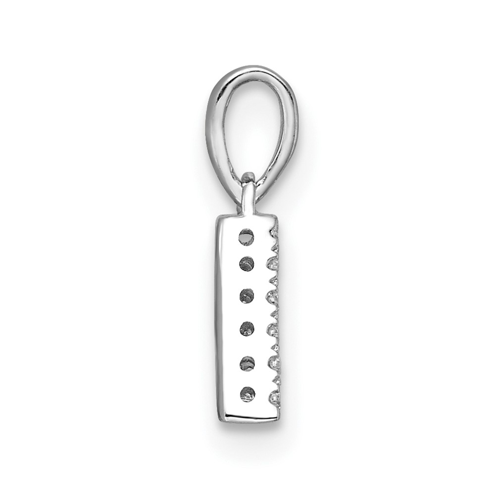 14K White Gold Diamond Letter A Initial with Bail Pendant (PM9797A-006-WA)