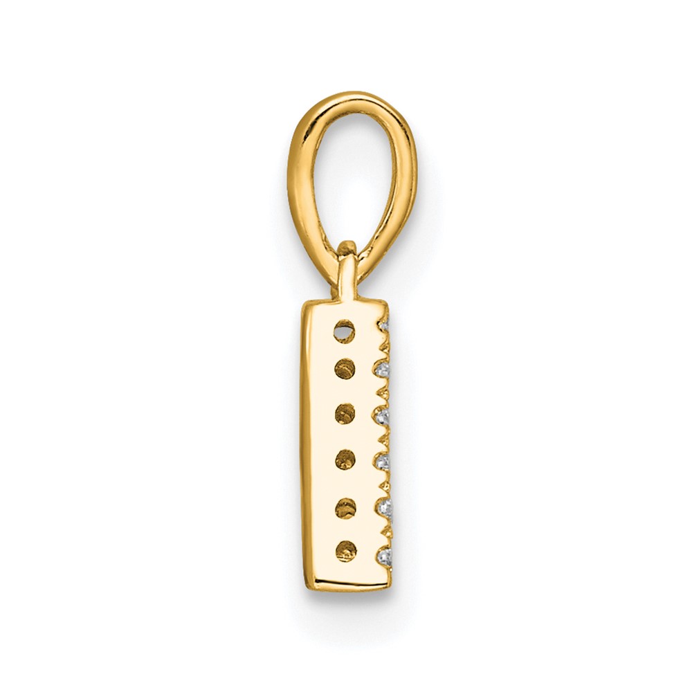 14K  Diamond Letter A Initial with Bail Pendant (PM9797A-006-YA)