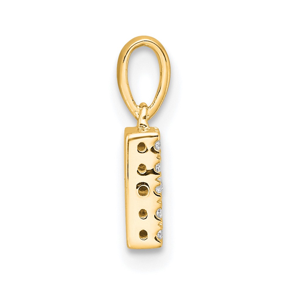 14K  Diamond Letter B Initial with Bail Pendant (PM9797B-009-YA)