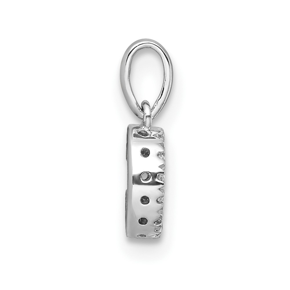 14K  White Gold Diamond Letter C Initial with Bail Pendant (PM9797C-005-WA)