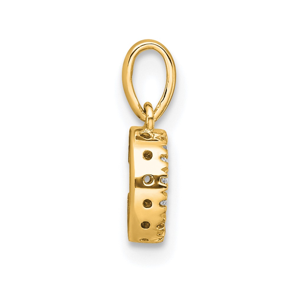 14K  Diamond Letter C Initial with Bail Pendant (PM9797C-005-YA)
