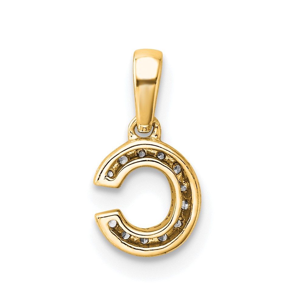 14K  Diamond Letter C Initial with Bail Pendant (PM9797C-005-YA)