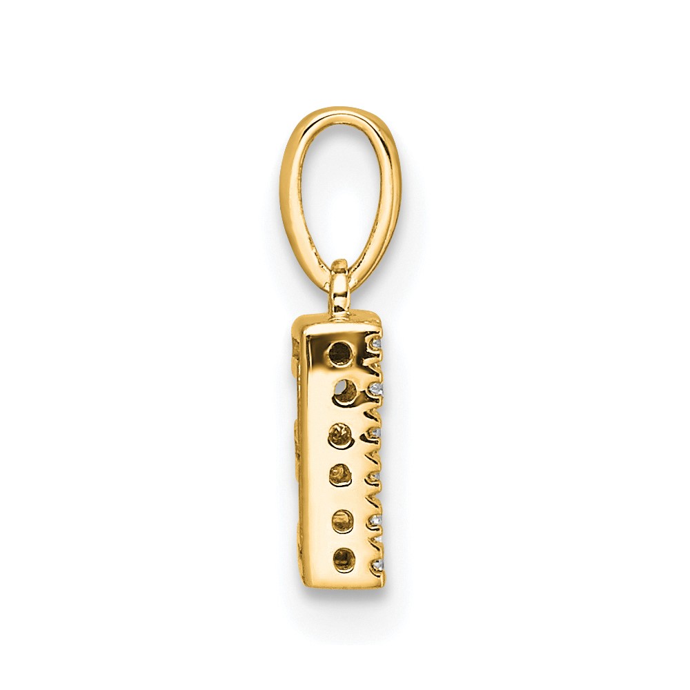 14K  Diamond Letter E Initial with Bail Pendant (PM9797E-006-YA)