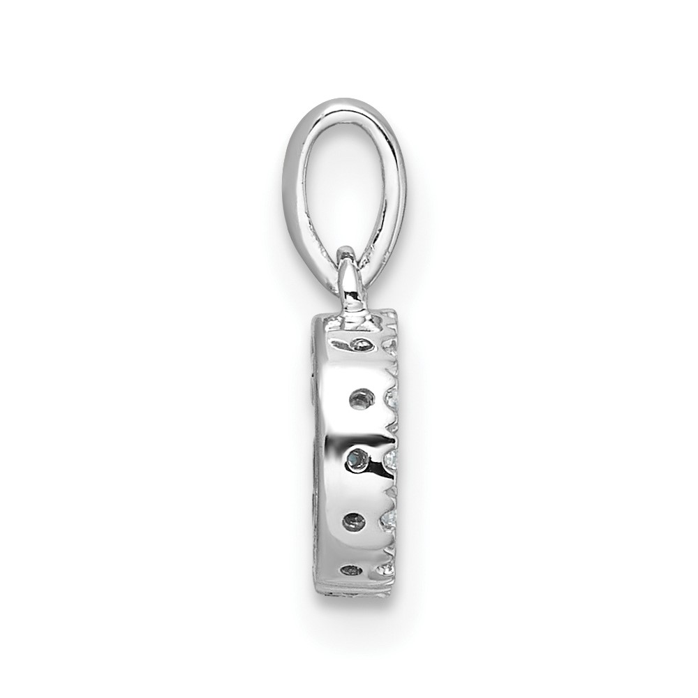14K  White Gold Diamond Letter G Initial with Bail Pendant (PM9797G-008-WA)