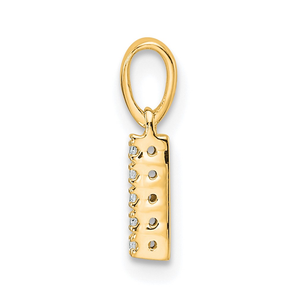 14K  Diamond Letter I Initial with Bail Pendant (PM9797I-003-YA)