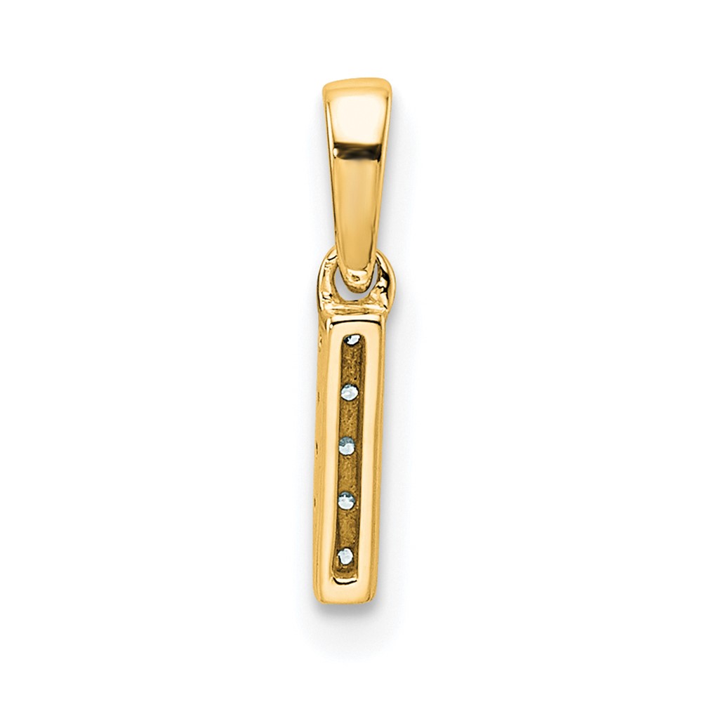 14K  Diamond Letter I Initial with Bail Pendant (PM9797I-003-YA)