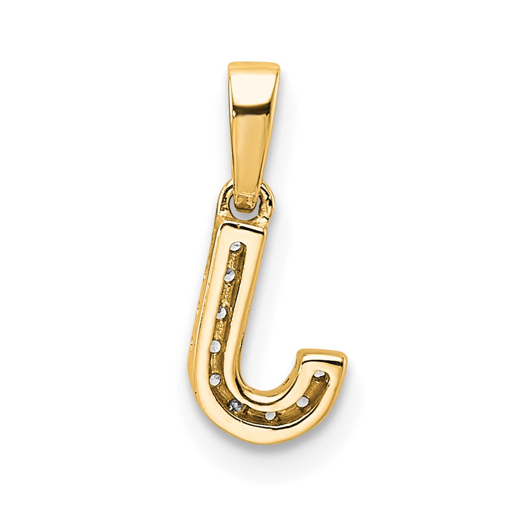10K Diamond Letter J Initial with Bail Pendant (PM9797J-004-1YA)