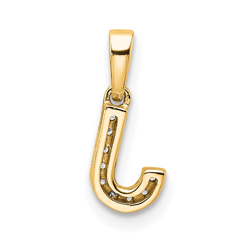 14K  Diamond Letter J Initial with Bail Pendant (PM9797J-004-YA)