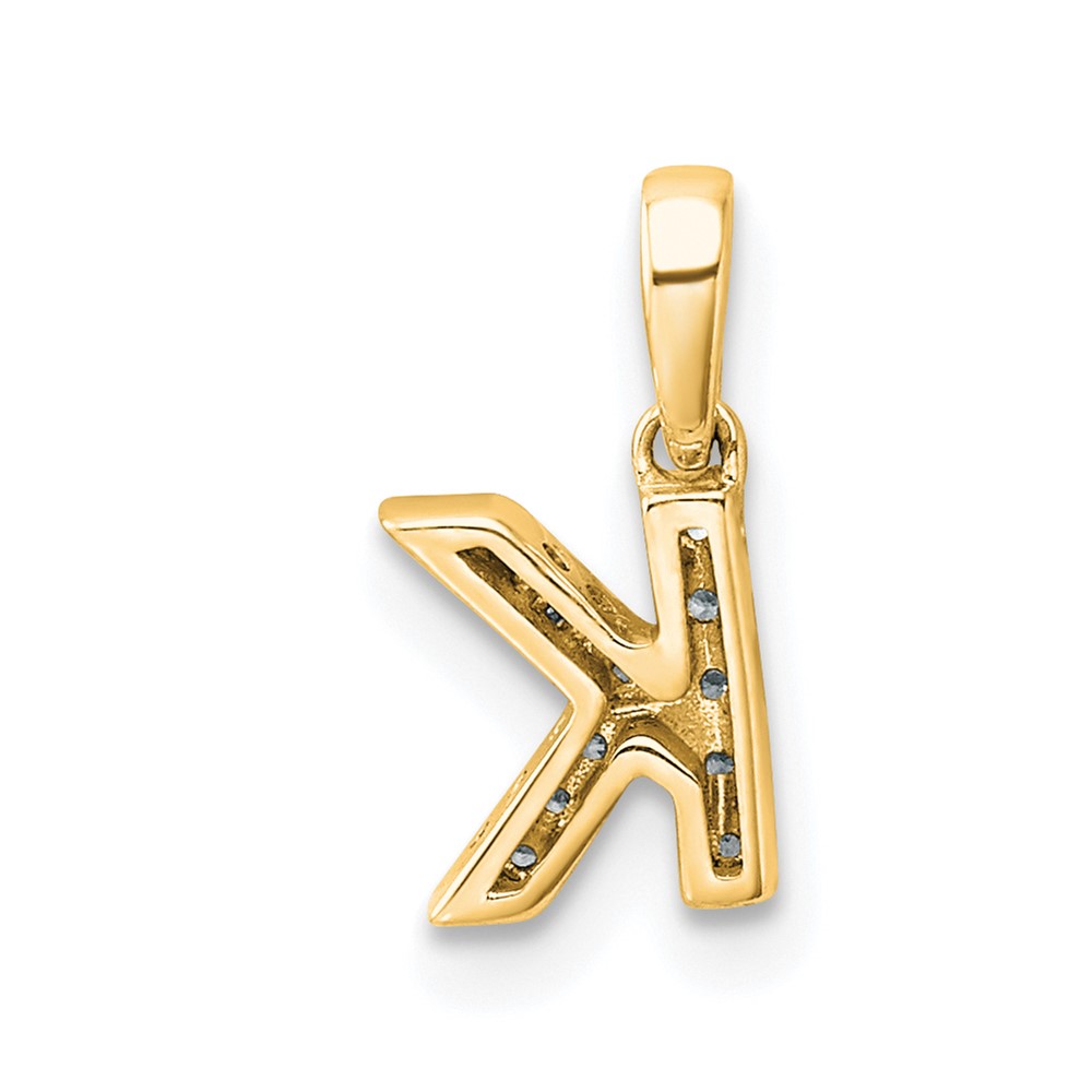 10K Diamond Letter K  Initial with Bail Pendant (PM9797K-005-1YA)