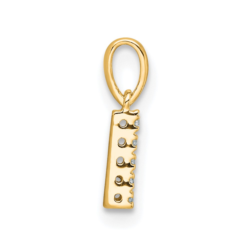 14K  Diamond Letter L Initial with Bail Pendant (PM9797L-004-YA)