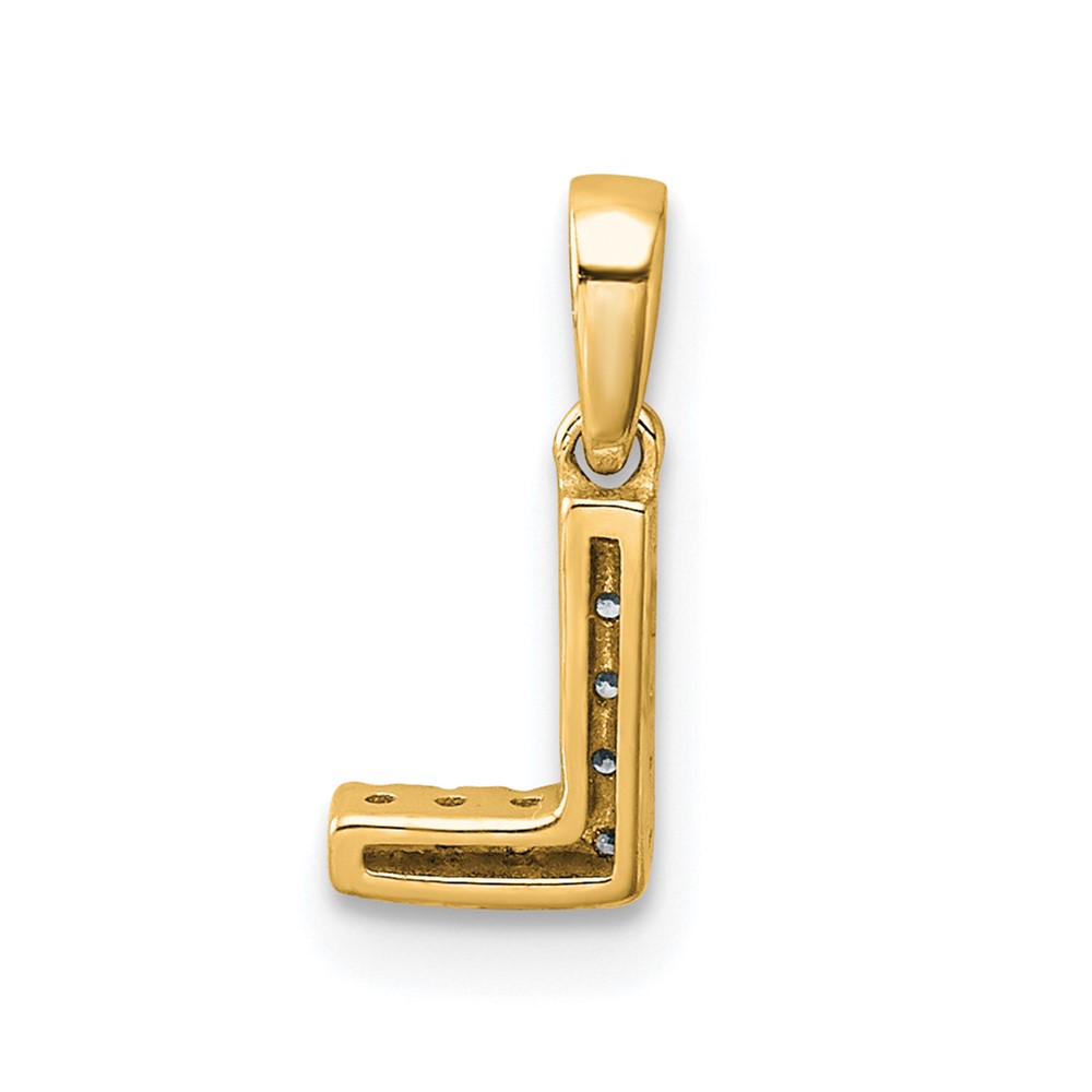 14K  Diamond Letter L Initial with Bail Pendant (PM9797L-004-YA)
