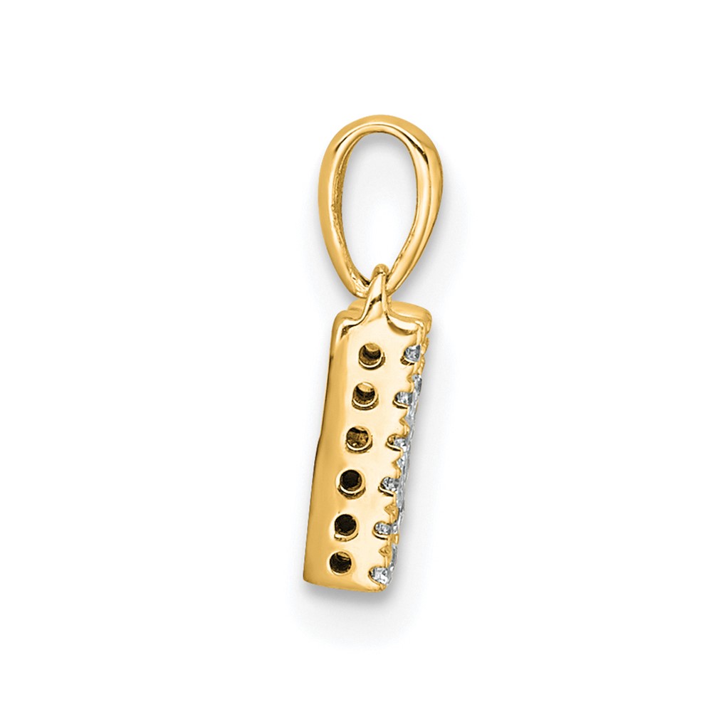 10K Diamond Letter M Initial with Bail Pendant (PM9797M-009-1YA)