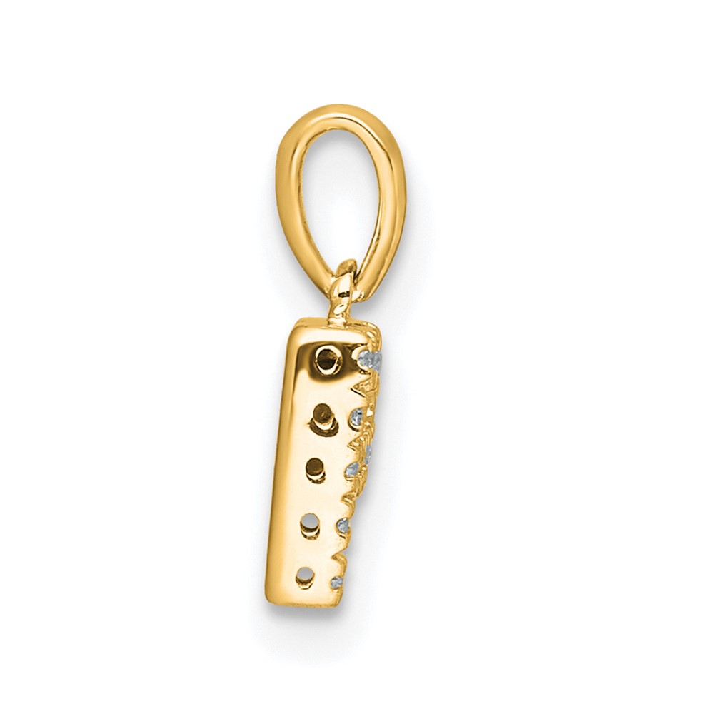 14K  Diamond Letter P Initial with Bail Pendant (PM9797P-006-YA)