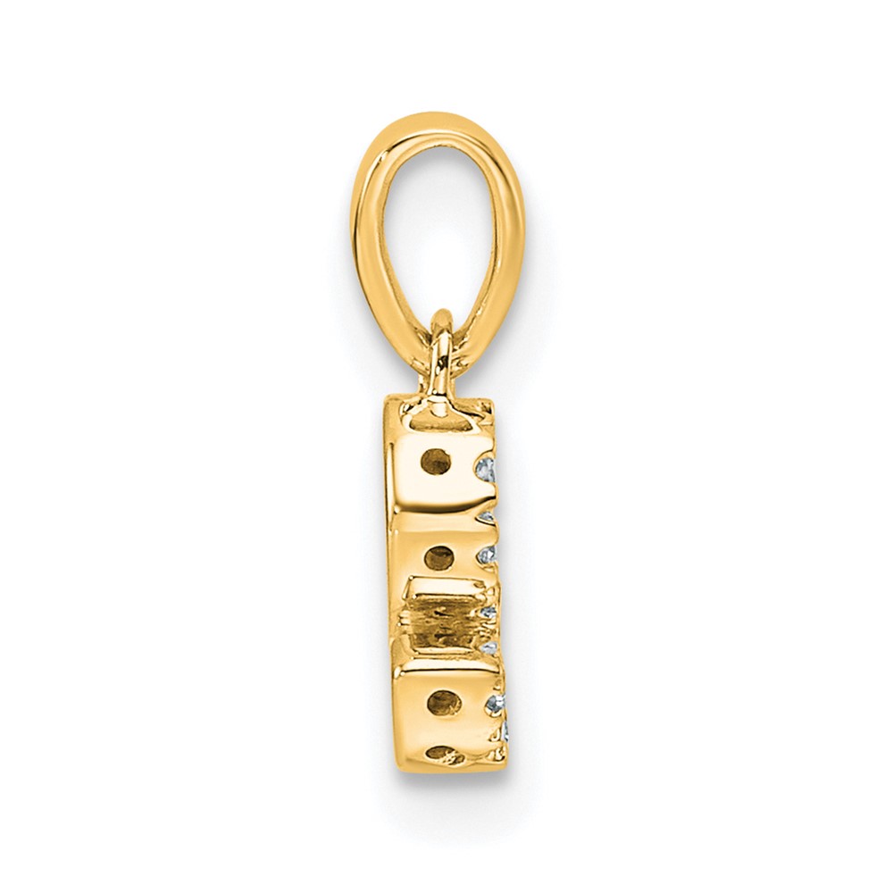 14K  Diamond Letter S Initial with Bail Pendant (PM9797S-006-YA)