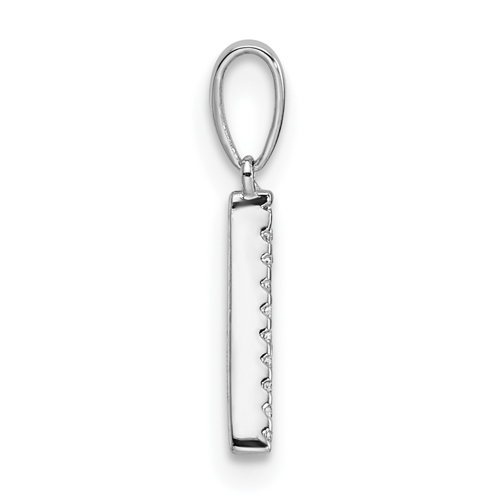 14K White Gold Diamond Letter A Initial Pendant (PM9798A-007-WA)