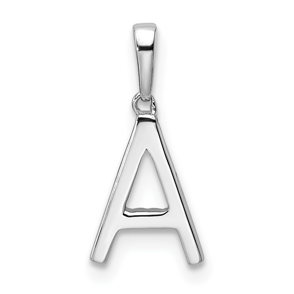 14K White Gold Diamond Letter A Initial Pendant (PM9798A-007-WA)