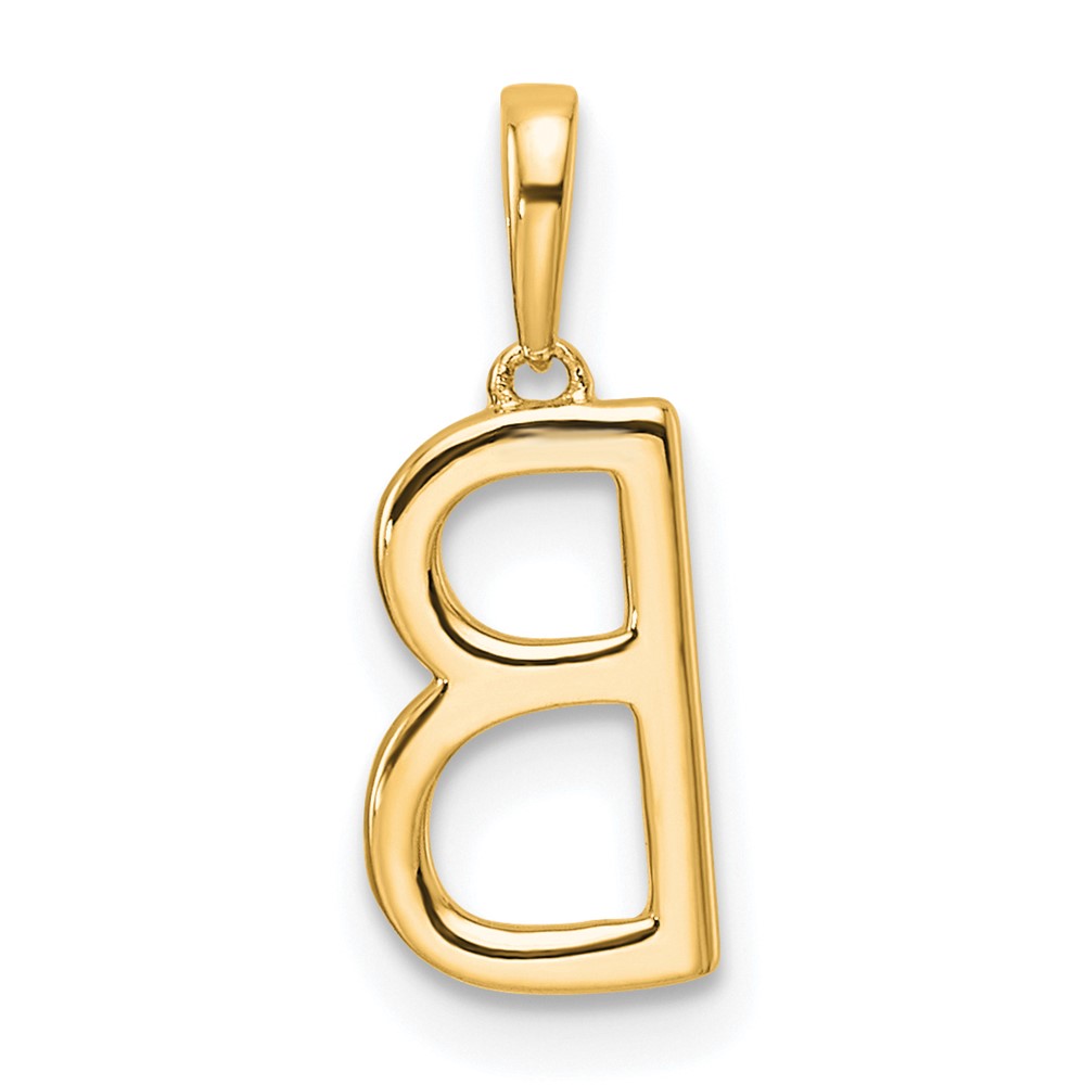 14K Diamond Letter B Initial Pendant (PM9798B-009-YA)