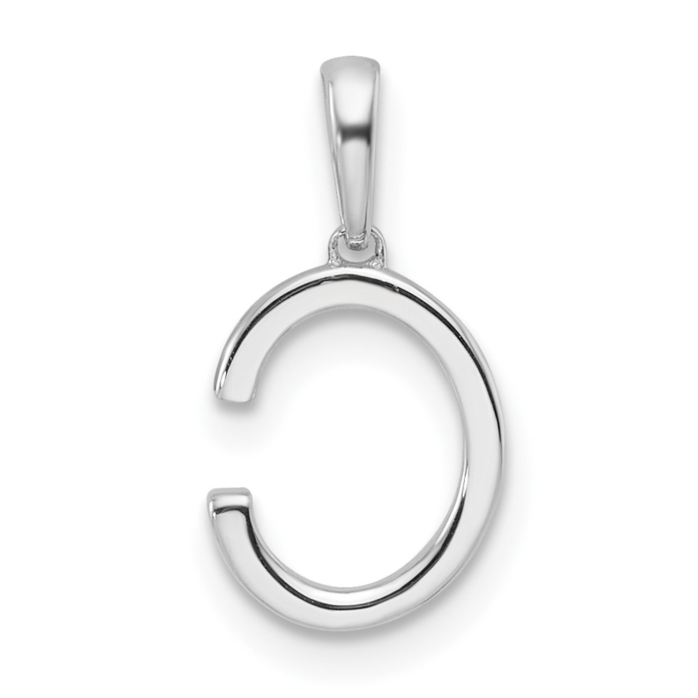 14K White Gold Diamond Letter C Initial Pendant (PM9798C-007-WA)