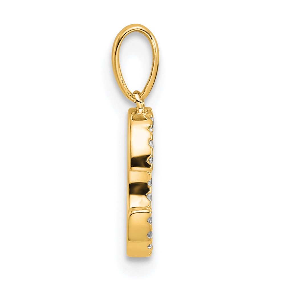 14K Diamond Letter C Initial Pendant (PM9798C-007-YA)