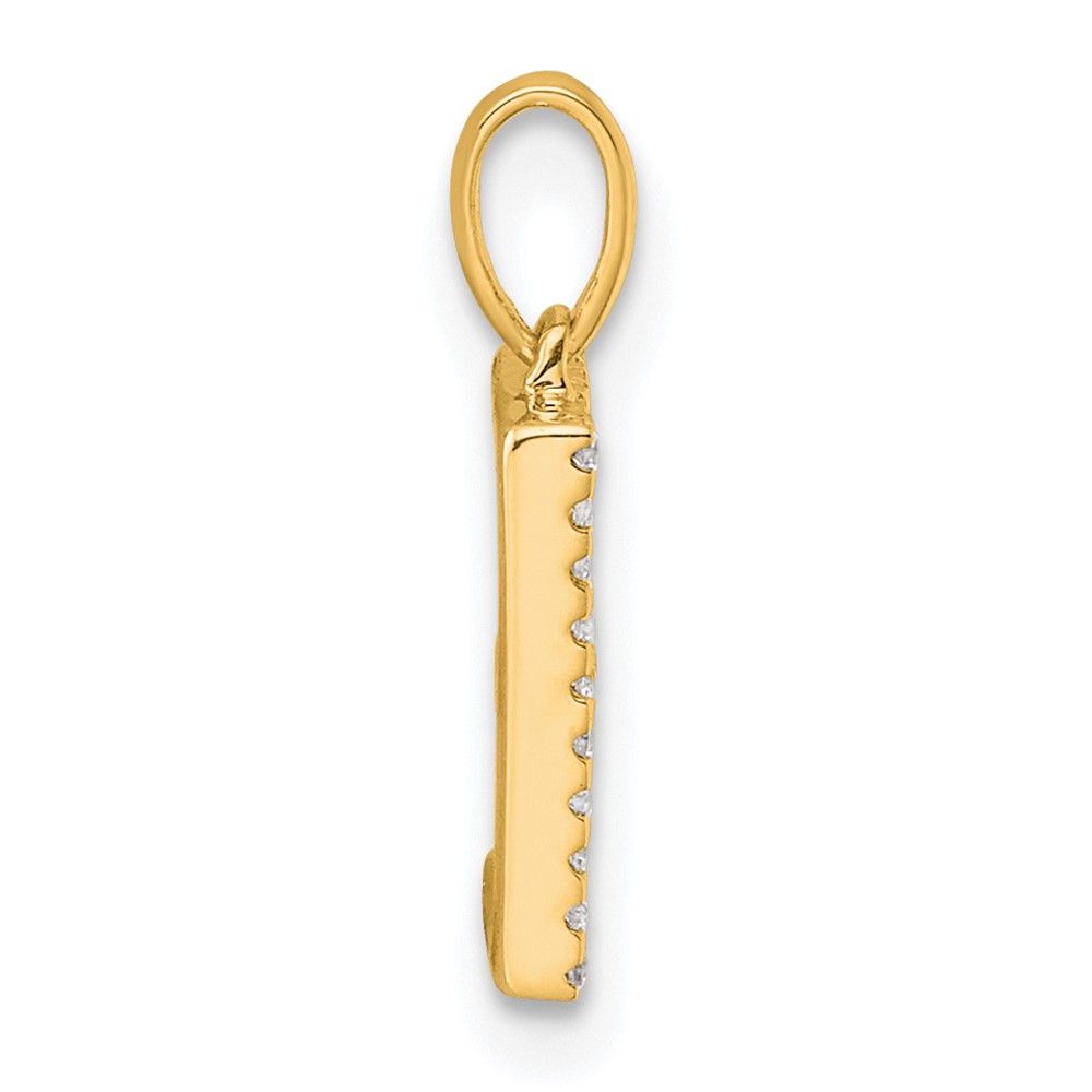 14K Diamond Letter E Initial Pendant (PM9798E-008-YA)