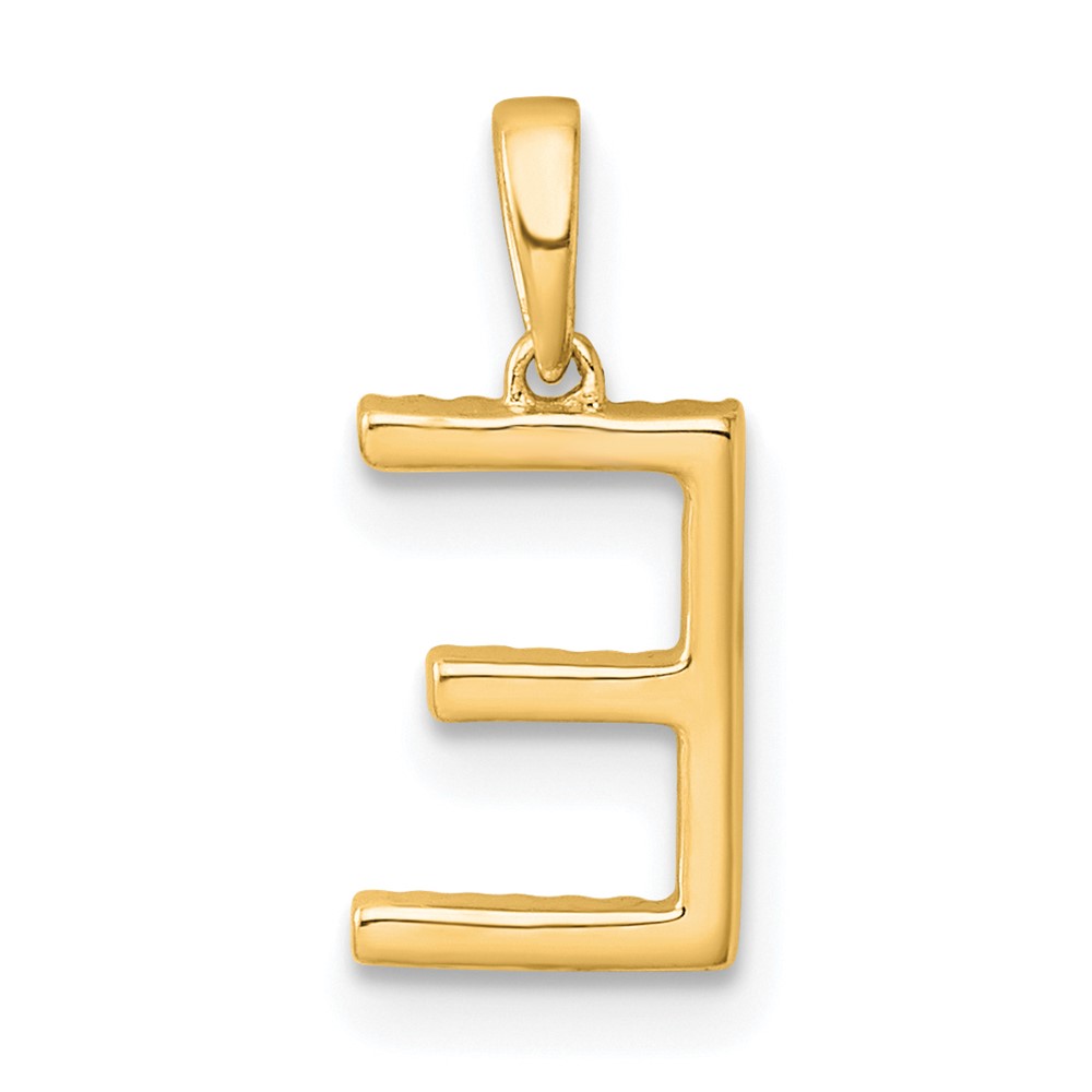 14K Diamond Letter E Initial Pendant (PM9798E-008-YA)