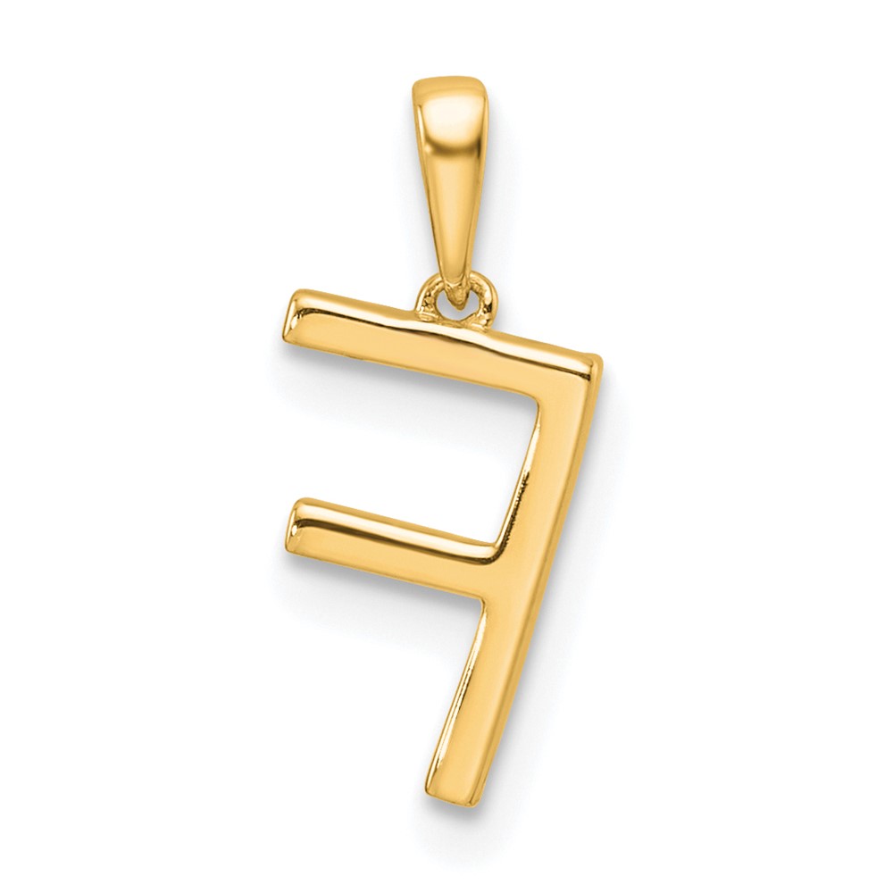 14K Diamond Letter F Initial Pendant (PM9798F-006-YA)