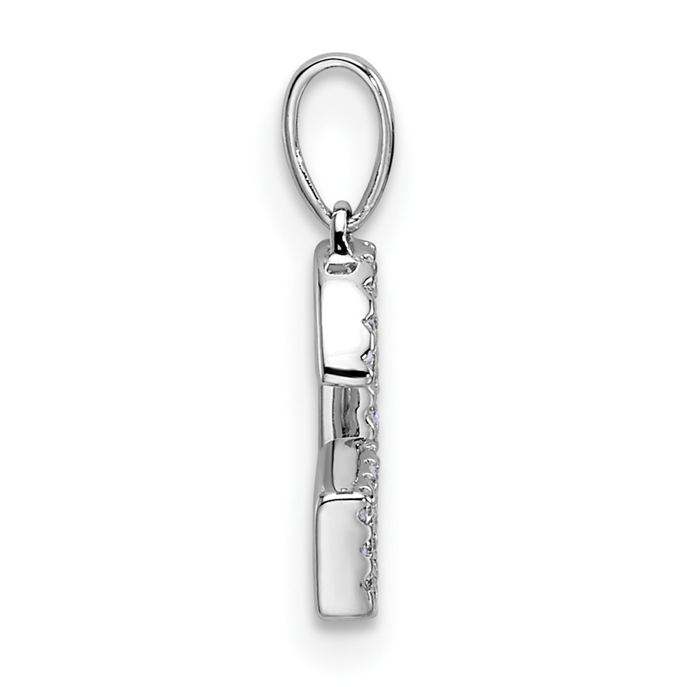 14K White Gold Diamond Letter G Initial Pendant (PM9798G-008-WA)
