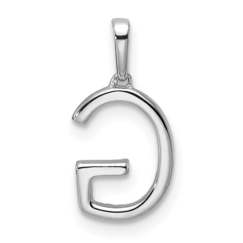 14K White Gold Diamond Letter G Initial Pendant (PM9798G-008-WA)