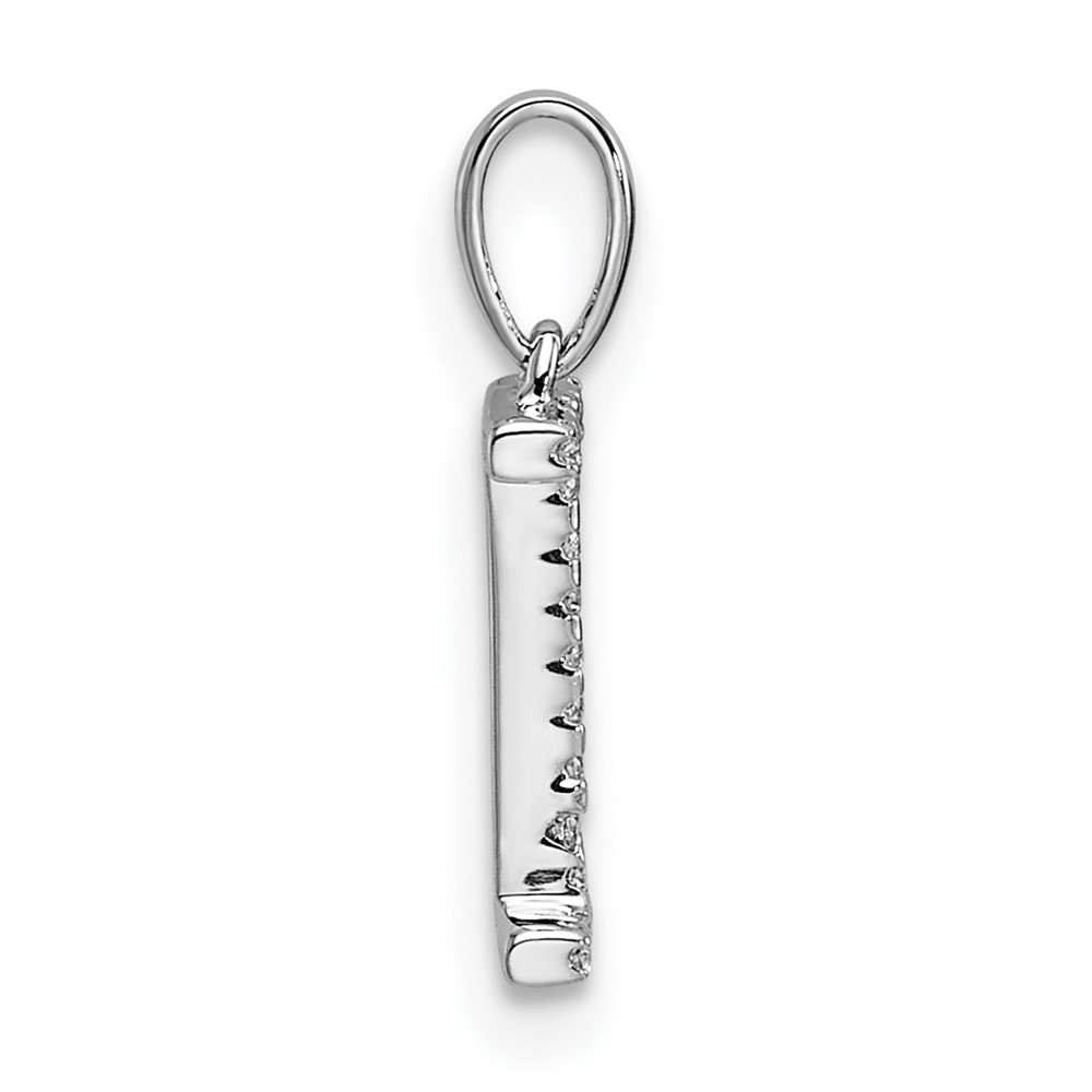 14K White Gold Diamond Letter I Initial Pendant (PM9798I-005-WA)