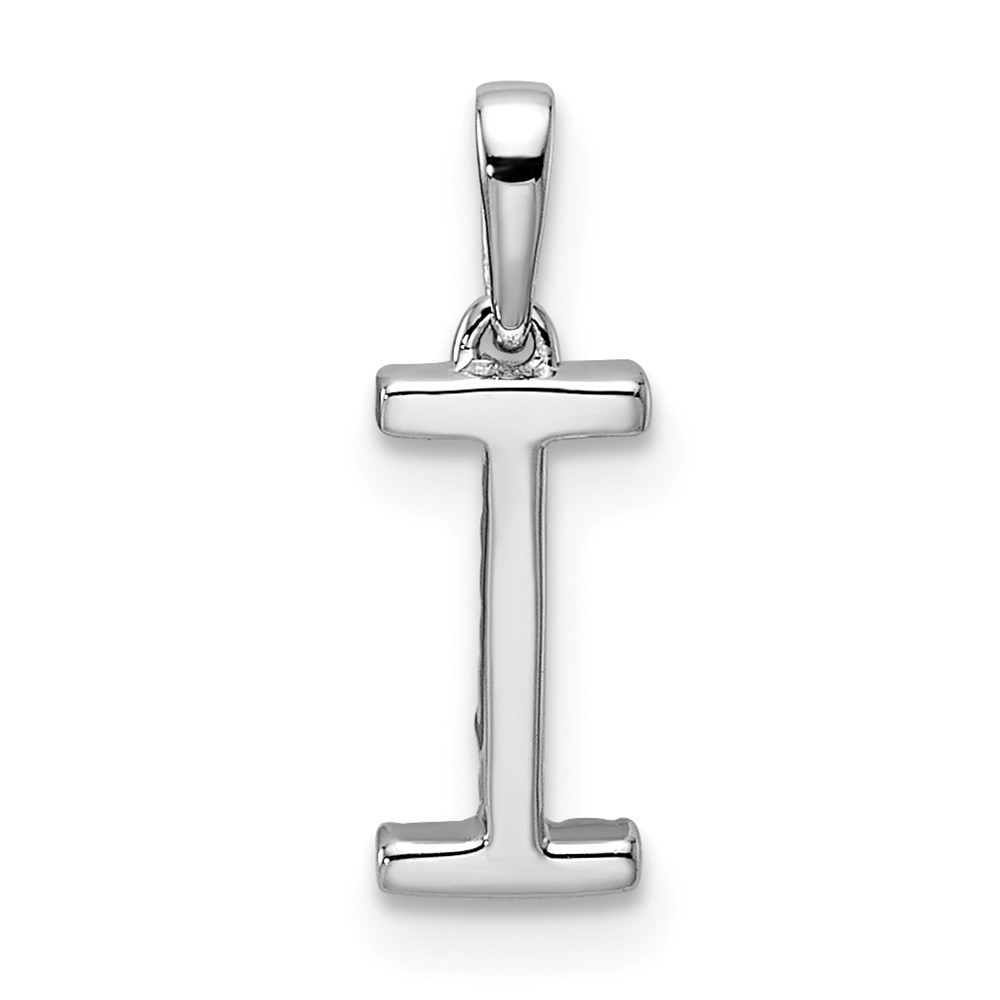 14K White Gold Diamond Letter I Initial Pendant (PM9798I-005-WA)
