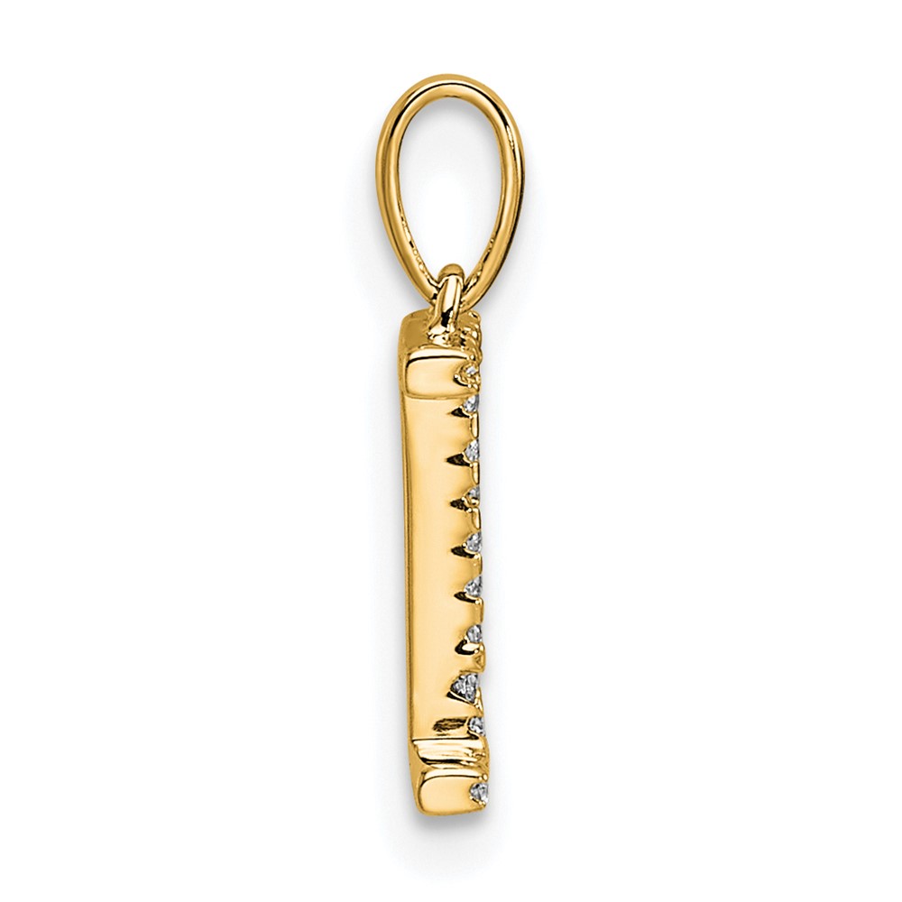 14K Diamond Letter I Initial Pendant (PM9798I-005-YA)