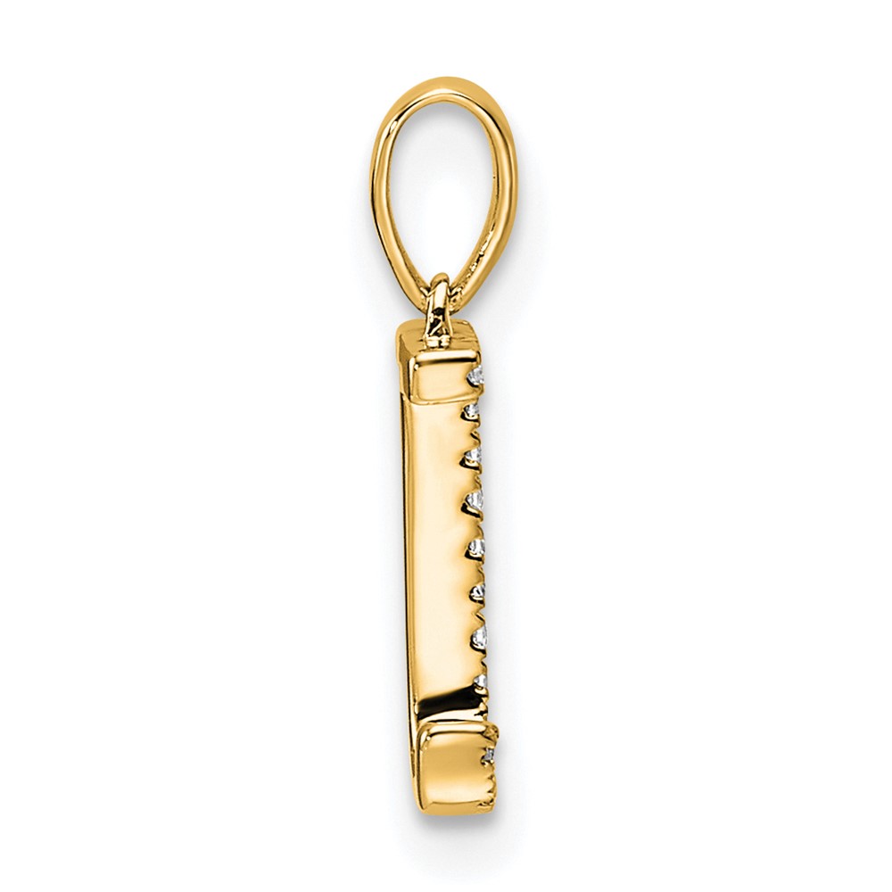 10K Diamond Letter J Initial Pendant (PM9798J-005-1YA)