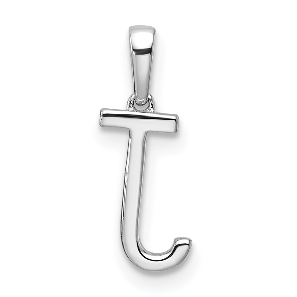 14K White Gold Diamond Letter J Initial Pendant (PM9798J-005-WA)