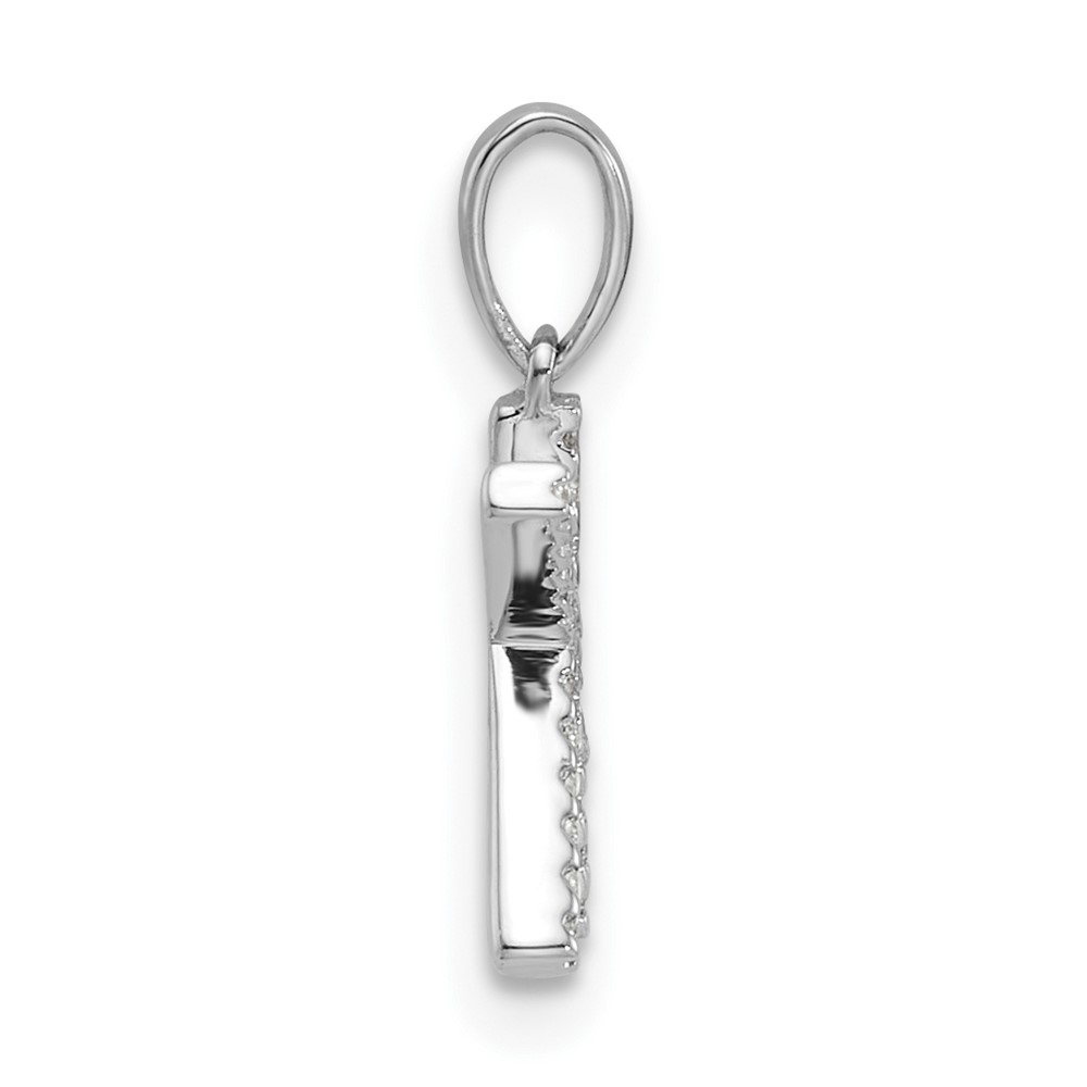 14K White Gold Diamond Letter K Initial Pendant (PM9798K-007-WA)