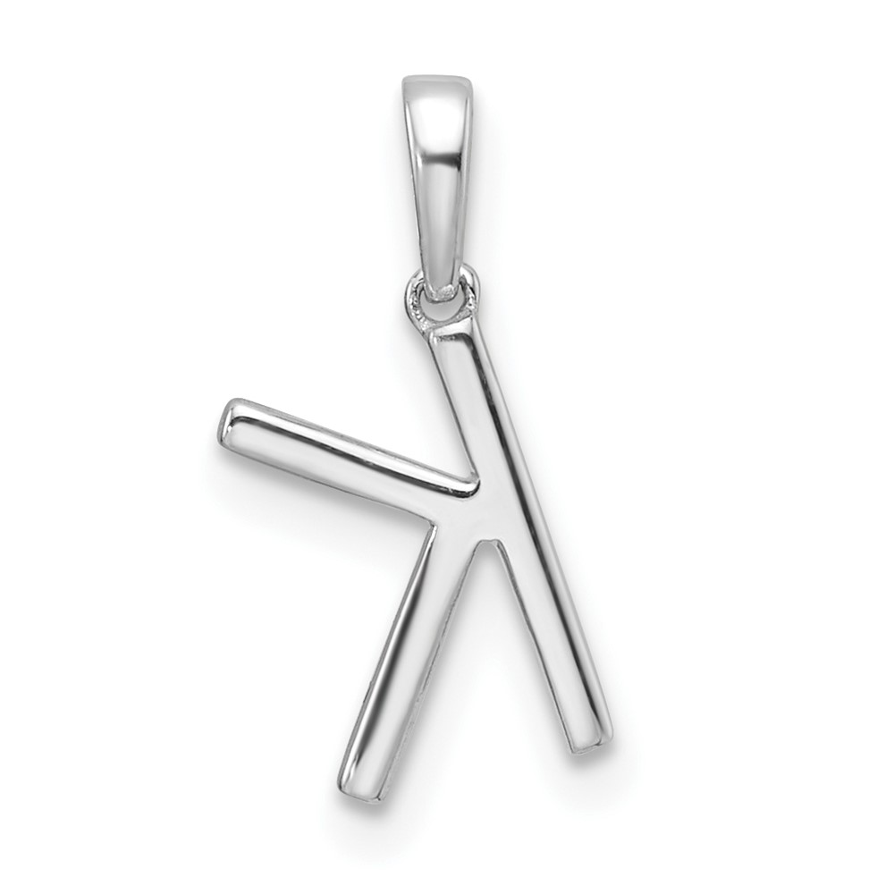 14K White Gold Diamond Letter K Initial Pendant (PM9798K-007-WA)