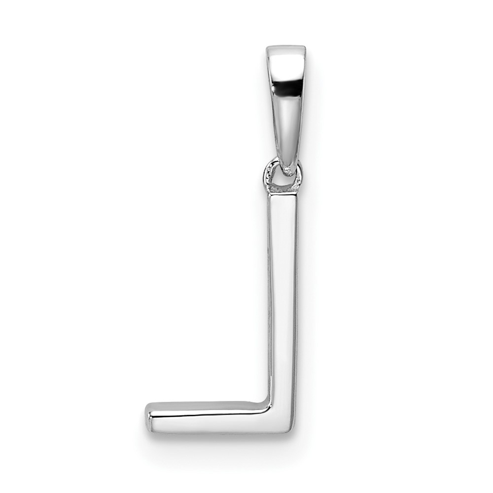 14K White Gold Diamond Letter L Initial Pendant (PM9798L-004-WA)