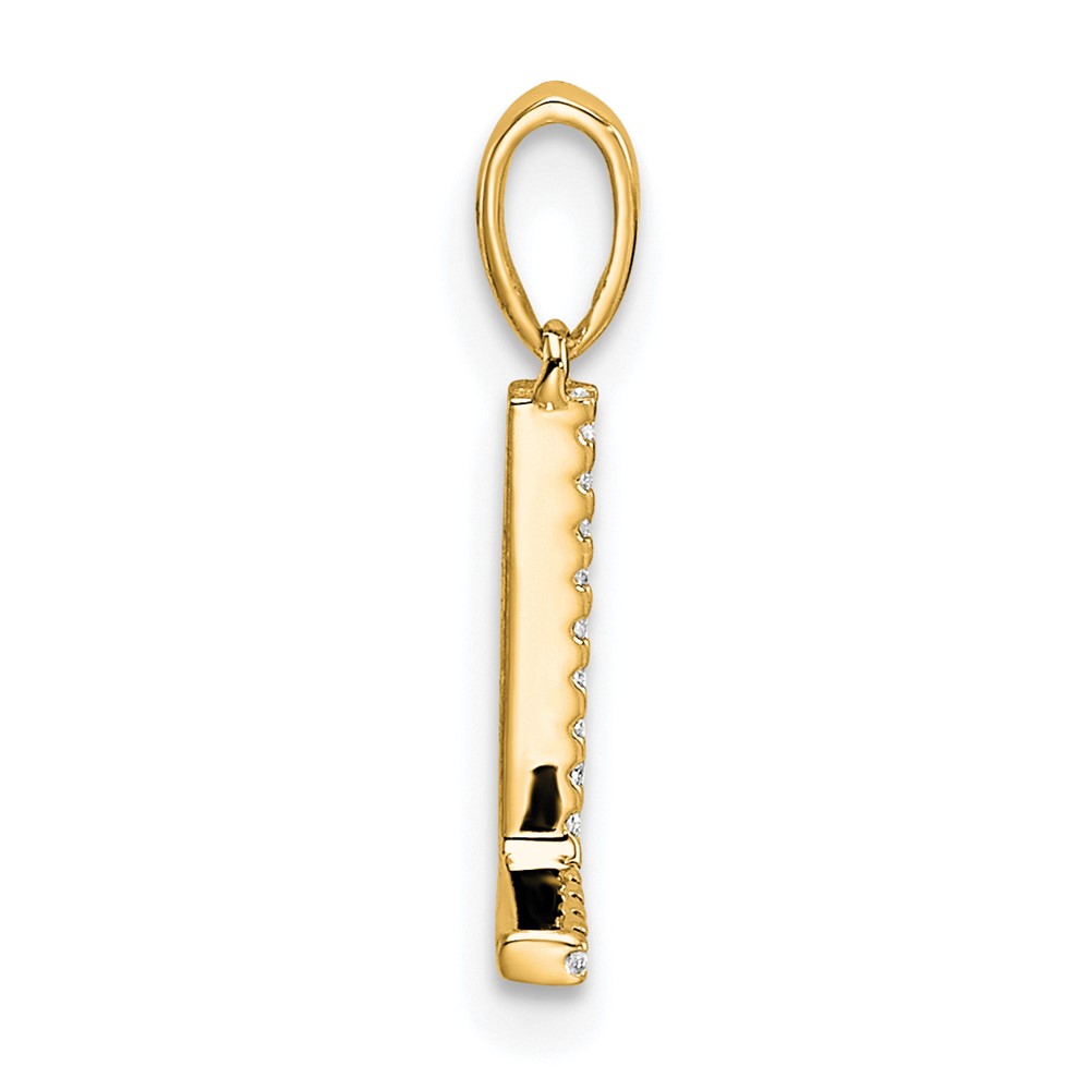 14K Diamond Letter L Initial Pendant (PM9798L-004-YA)