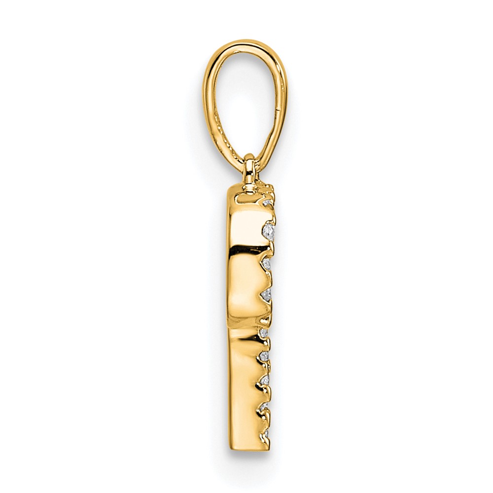 14K Diamond Letter P Initial Pendant (PM9798P-006-YA)