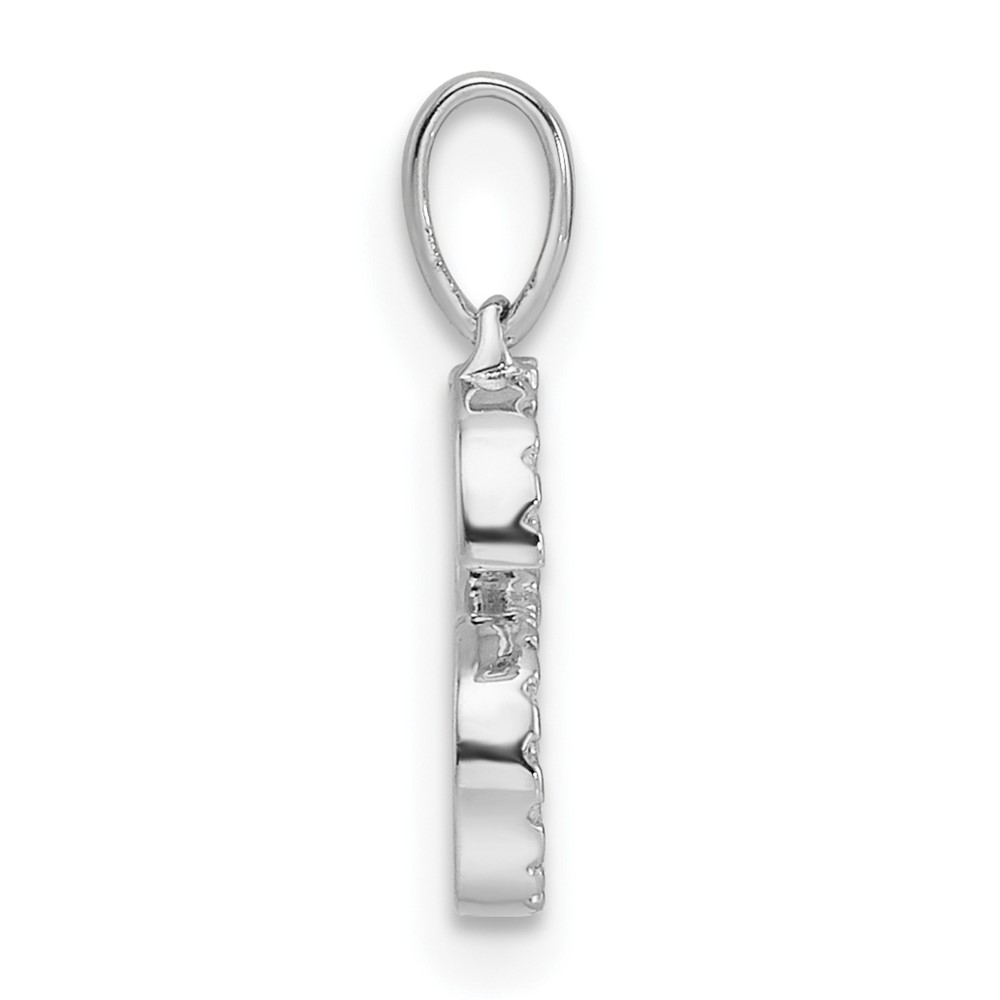 14K White Gold Diamond Letter S Initial Pendant (PM9798S-008-WA)