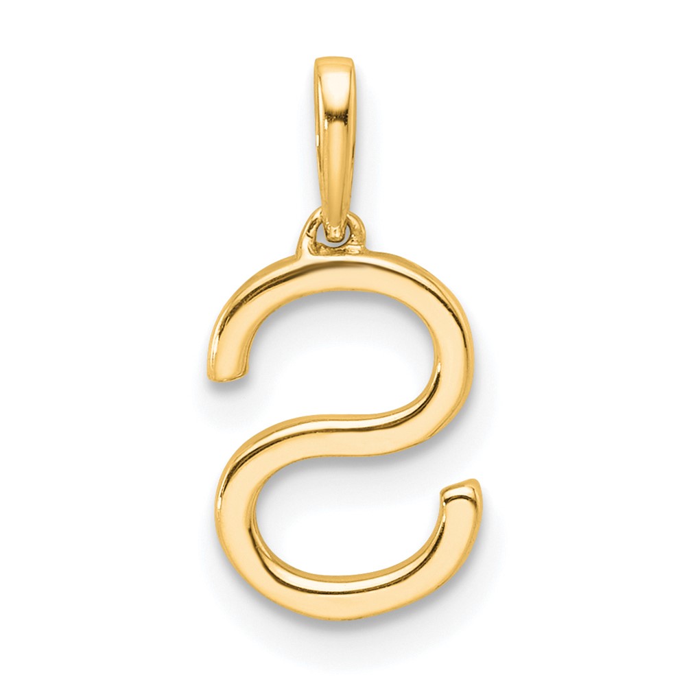 14K Diamond Letter S Initial Pendant (PM9798S-008-YA)