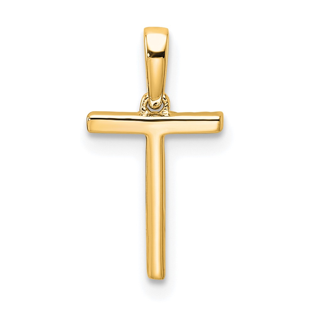 14K Diamond Letter T Initial Pendant (PM9798T-005-YA)