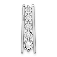 14K White Gold Lab Grown VS SI+ G+ Dia Graduated Cushion Pendant with Chain view 3